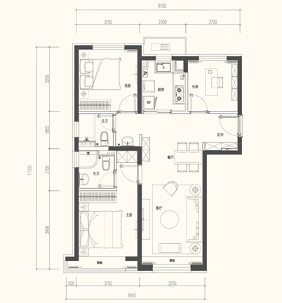 建发珺合府户型图