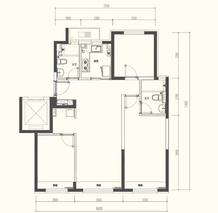 建发珺合府户型图