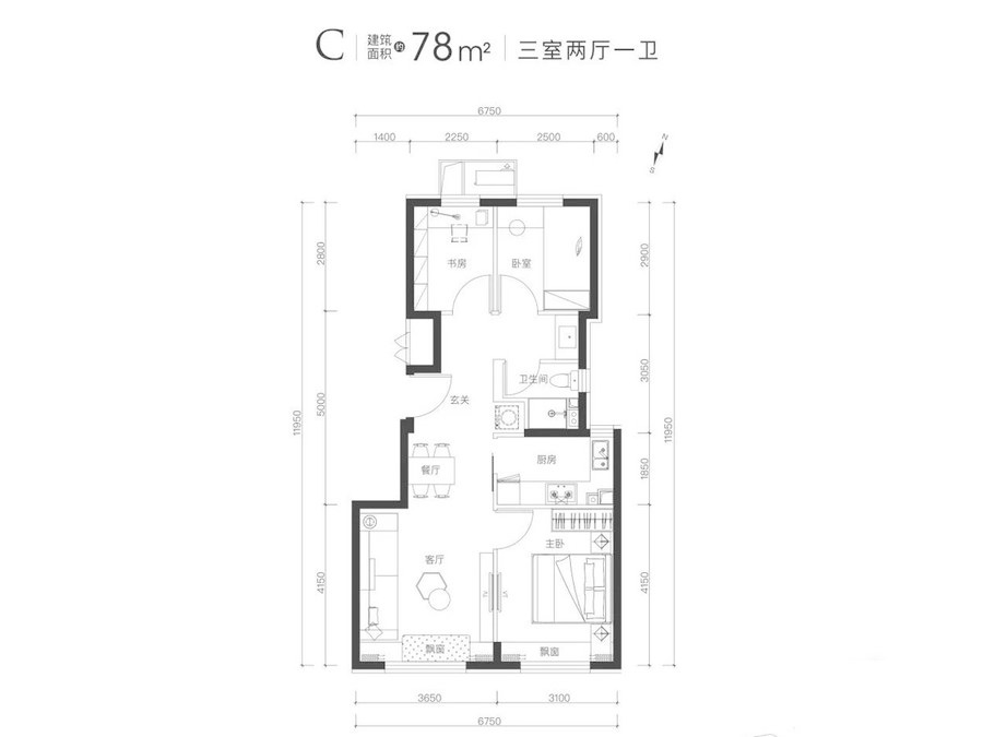 城建国誉燕园78平