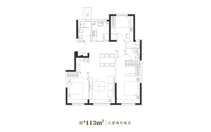 建发城建文苑府建面113平