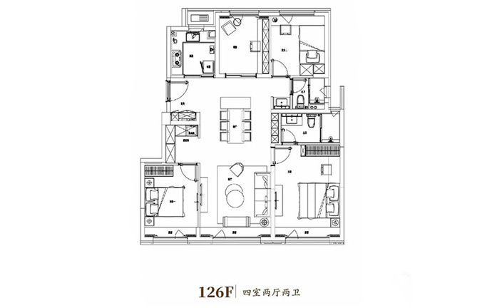 建发城建文苑府建面126平