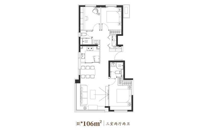 建发城建文苑府建面106平
