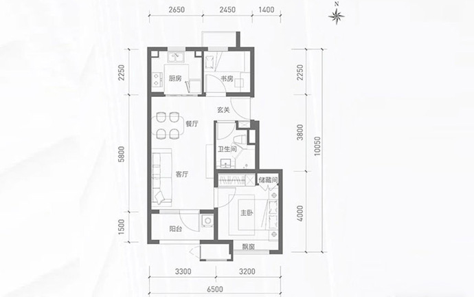 北京城建星誉BEIJING建面70户型图