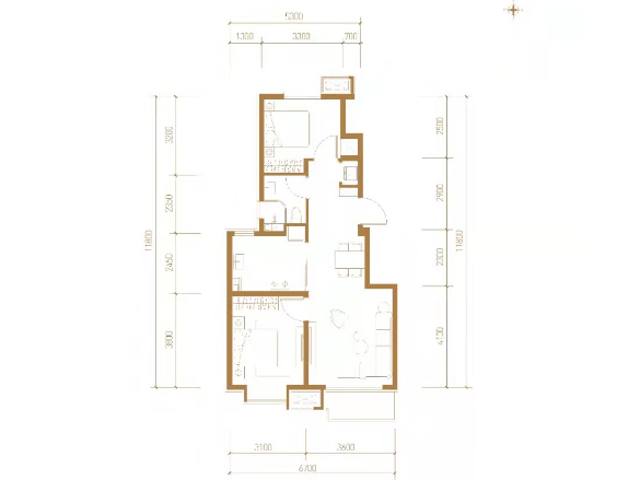 顺义臻珑府建面78平