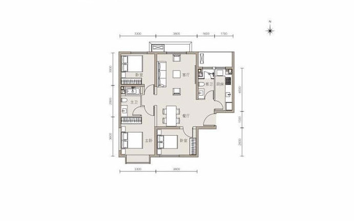 建面106㎡三居