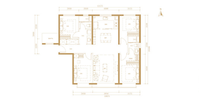 建面149㎡四局
