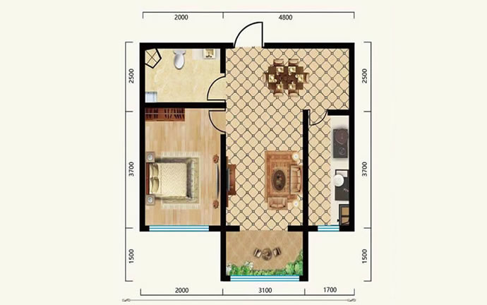 建面66.6㎡