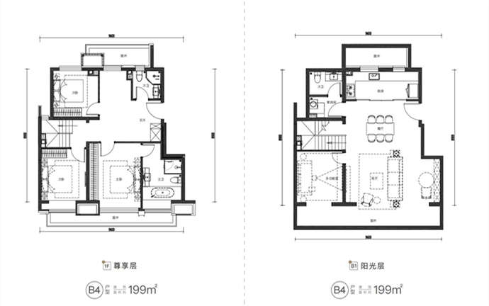 建面199㎡下跃