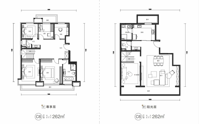 建面262㎡下跃